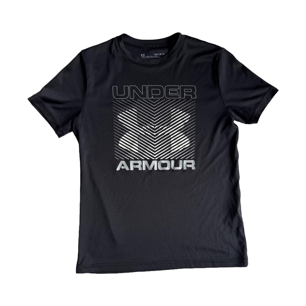 Under Armour Black HeatGear Loose Tee Shirt Size Youth Medium